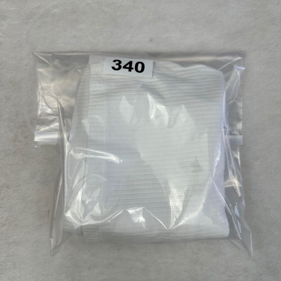 GU Ribbed Bra Top Tank White Built-in Padded Bra Large 271-351512 - Picture 6 of 6